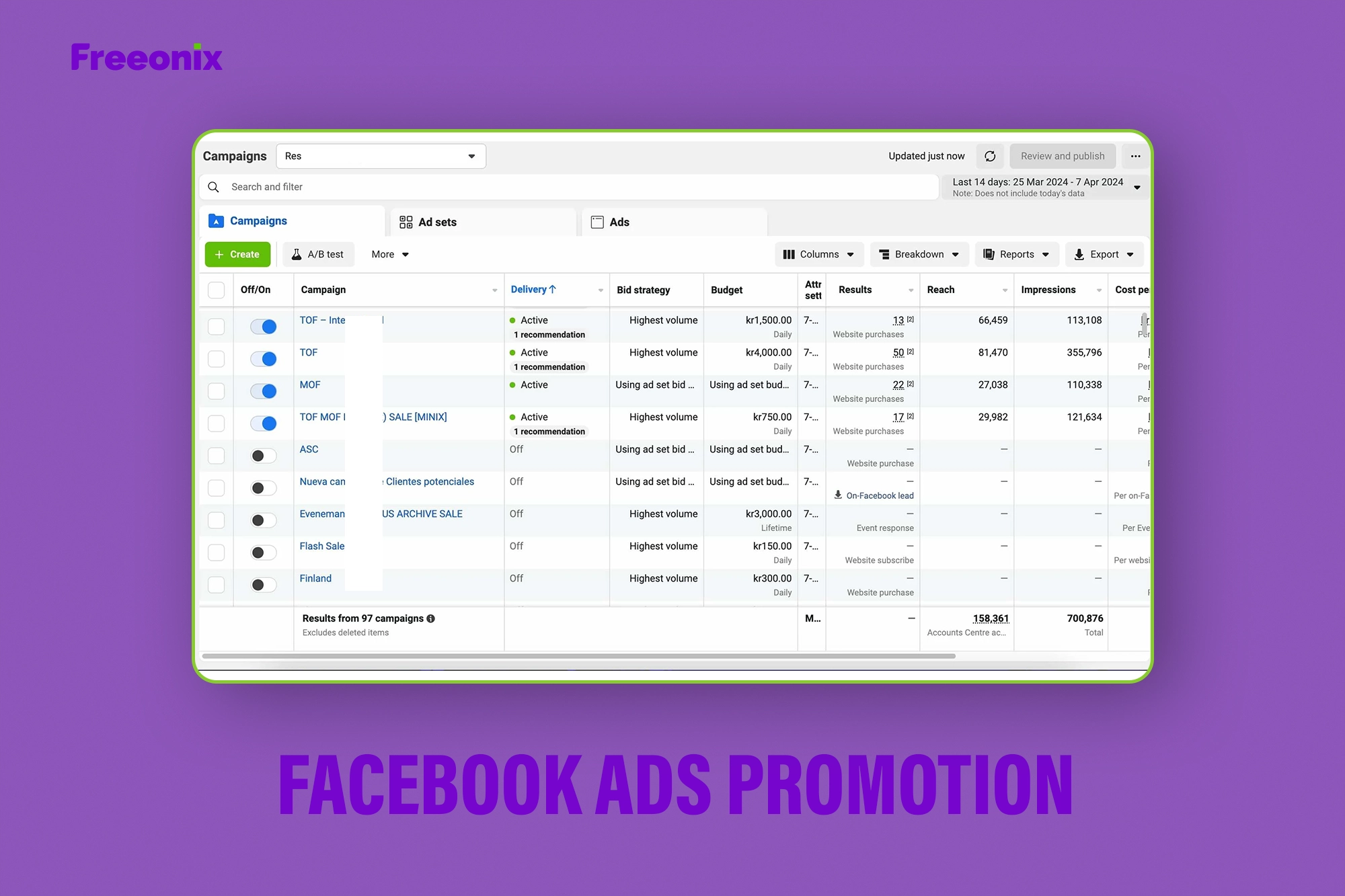 Facebook Ads promotion - freeonix 1